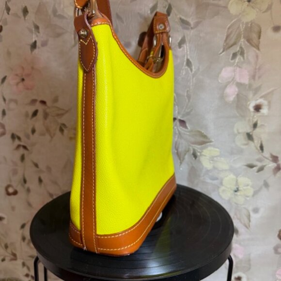 Dooney & Bourke, Small Leather Pebble Grain Hobo - Bright Yellow - Picture 16 of 16